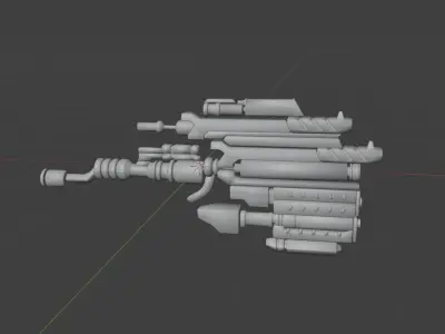 Transformable Laser Gun Low-poly 3D model
