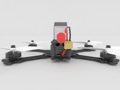 Freestyle FPV Drone - 3D Model Game Ready Low-poly 3D model