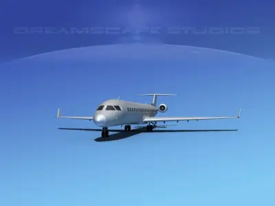 Bombardier CRJ900 Bare Metal 3D model