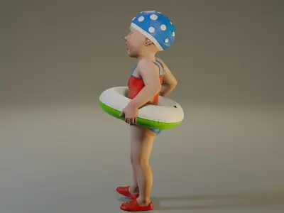 SwwimmingPool Child Female ACC0203002 Low-poly 3D model