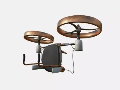 Jetpack Electric B02 White Copper - SciFi Character Design Low-poly 3D model