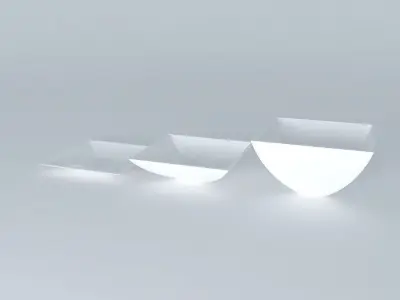 Bowls three Free 3D model