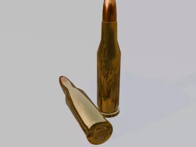 7 62x51mm NATO Bullet  Game Ready PBR  FBX OBJ Blend Low-poly 3D model