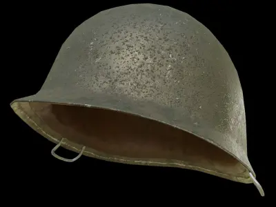 US M1 Helmet ruined Low-poly 3D model