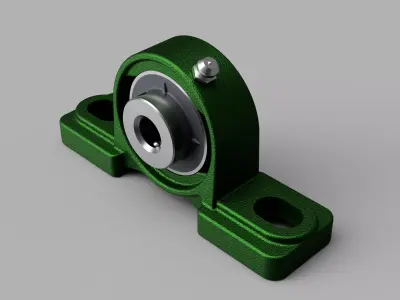 UPC 201 type 12mm Pillow Block Bearing 3D model
