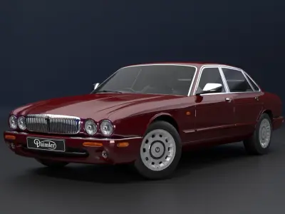 2000 Jaguar XJ X308 Free low-poly 3D model