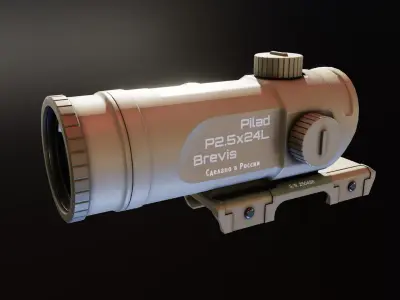 Pilad Brevis Prismatic Scope Low-poly 3D model