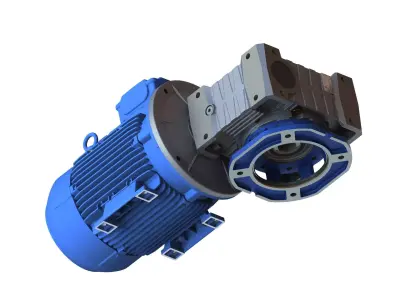 Motorreductor WEG 10 HP Reductor Eje Hueco STM WMI 110 3D model