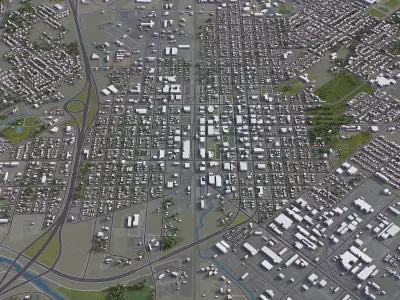 Caldwell Low-poly 3D model