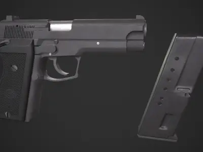 DP51 Pistol Low-poly 3D model