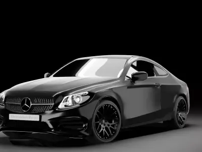 2021 Mercedes-C300 high poly-Rigged 3D model