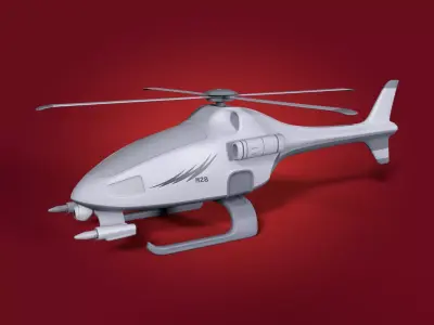 Generic VTUAV - Military Drone - Helicopter Low-poly 3D model