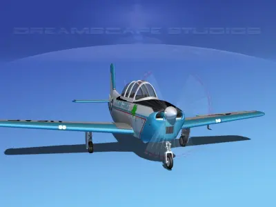 Beechcraft T-34 Mentor V03 USAF 3D model