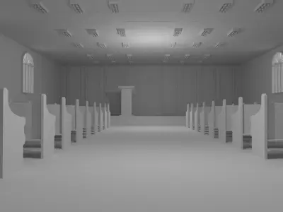Church Interior No Material 3D model