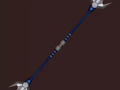 Blue Ranger Inspired Power Lance Joinable Collapsible Version 3D print model