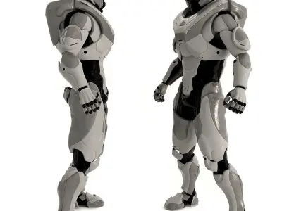 Gray Robot 3D model
