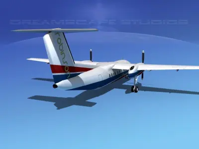 Dehaviland DHC-8 100 Robinson Air 3D model