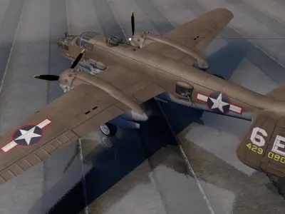 North American B-25J-1 Mitchell 3D model
