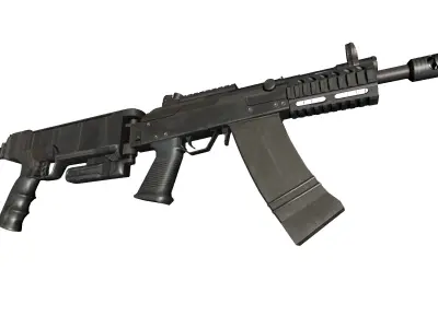 40-Cornershot-Saiga12-gun model 3d game ready model Low-poly 3D model