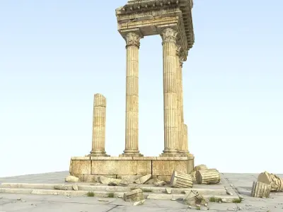 Ancient Greek Ruin Temple 3D model