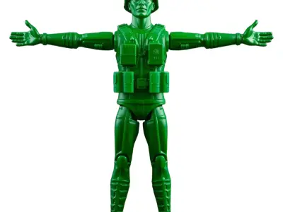 Green Plastic Soldier model pack Low-poly 3D model