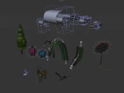 Stylized Nature Set 3D model