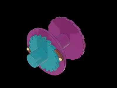 Ratchet mechanism for rotary motion 3D model