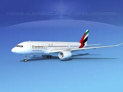 Airbus A350-800 Emirates 3D model