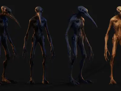 Horror 3D Character ready for Game and Animation Low-poly 3D model