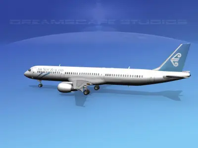 Airbus A321 Air New Zealand 3D model