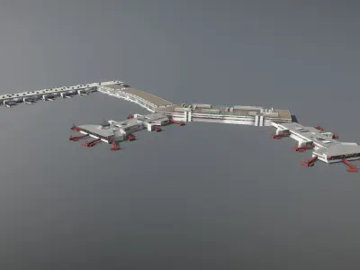 Airport Terminal ESSA Terminal5 Stockholm Arlanda Airport Low-poly 3D model