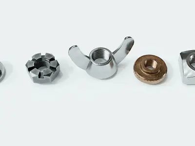 Collection of 15 nuts 3D model