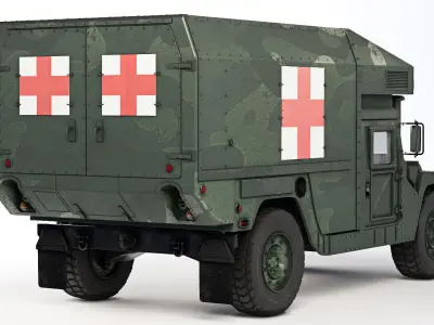 Humvee Military  M997A3 Ambulance 2018 3D model