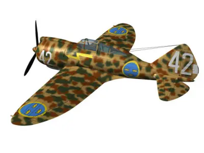 Reggiane Re2000 Falco 3D model