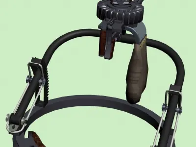 WWI Lewis M1918 machine gun for aircraft 3D model