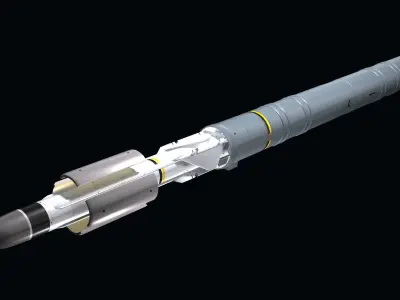 Exocet MM40 Low-poly 3D model