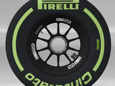 enkei intermediate rear tyre Low-poly 3D model