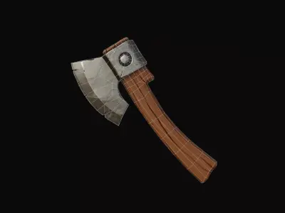 game ready stylized axe Low-poly 3D model