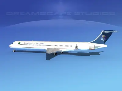 McDonnell Douglas MD-90 Saudi Arabian  3D model