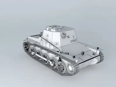 SDKFZ 265  Small Panzerbefehlswagen Ausf A German Command Tank 3D model