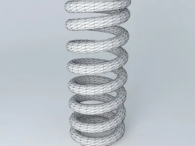 Spring spiral Free 3D model