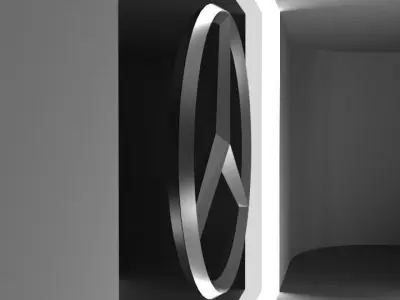 MERCEDES LOGO Low-poly 3D model