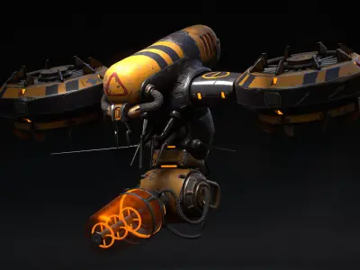 Next Generation Flash Bomb Drone Low-poly 3D model