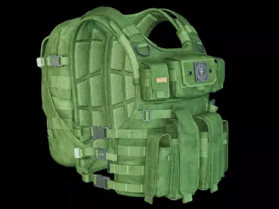 Marom Dolphin Amran Gen Plate Carrier - Kevlar Armor with Bag Low-poly 3D model