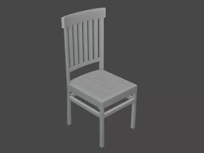 3D Dining room chair low poly Free 3D model