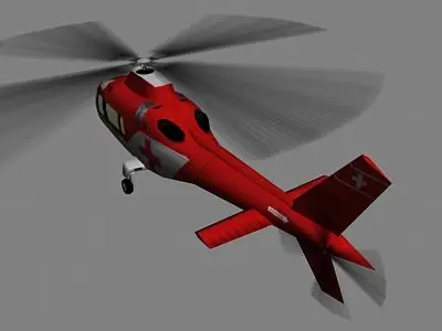 Agusta Helicopter V6 Low-poly 3D model