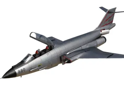 McDonnell F-101 Voodoo Low-poly 3D model