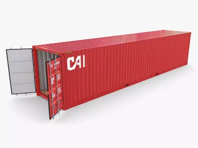 40ft Shipping Container CAI v2 3D model