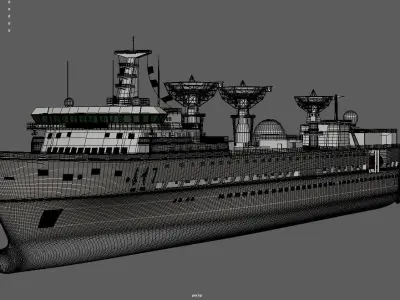 China space survey ship Yuanwang 7 Survey ship  3D model