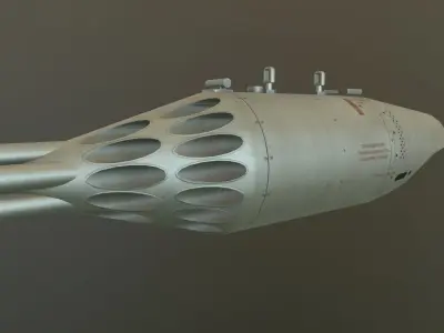 Rocket Launcher UB-32A-24 Low-poly 3D model